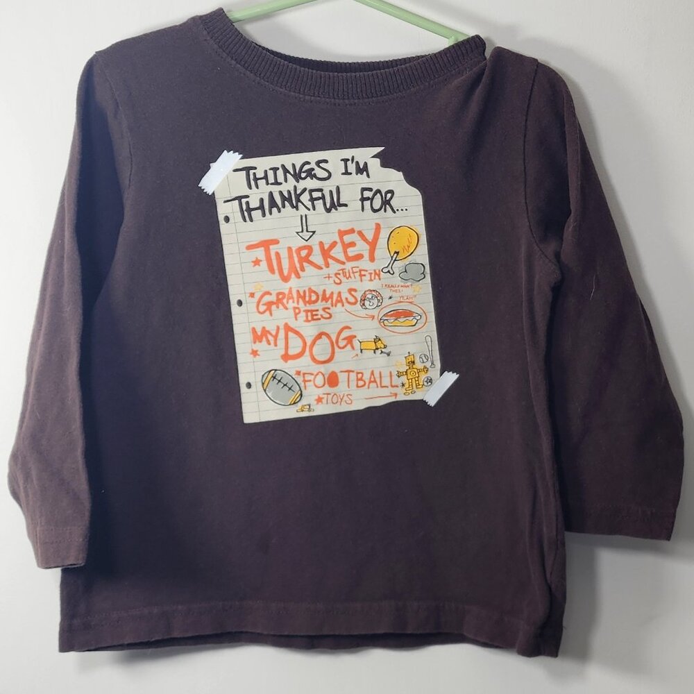 Jumping Beans Things I'm Thankful For... Long Sleeve Shirt Size 3T
